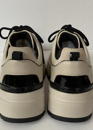 Michael kors текстильные кроссовки сникерсы бежевые