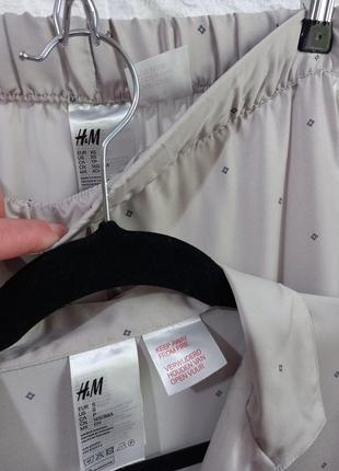 Сатинова піжама, костюм в піжамному стилі сорочка та штаны h&m8 фото