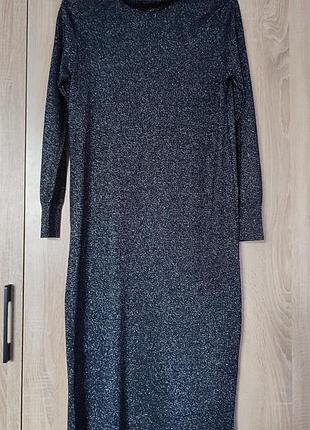 Гарненька святкова чорна сукня платье плаття розмір 46-48-50