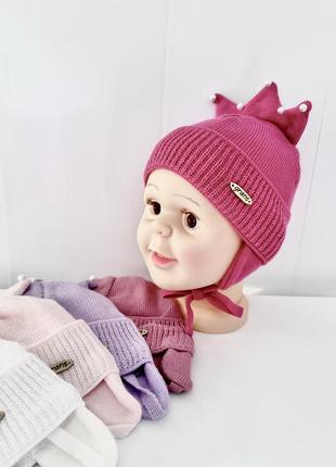 Шапка для дівчинки «корона»
