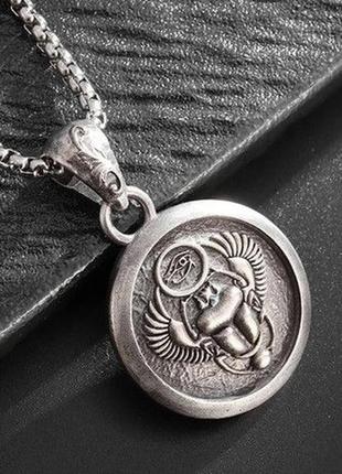 Амулет захист оберег підвіска кулон медальйон на ланцюжку талісманом жук скаробів