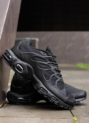 Чоловічі літні весняні кросівки в стилі nike air max tn terrascape plus black найк еір макс плюс чорні сітка ( nk079 )6 фото