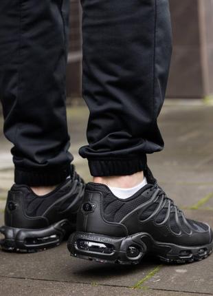 Чоловічі літні весняні кросівки в стилі nike air max tn terrascape plus black найк еір макс плюс чорні сітка ( nk079 )7 фото