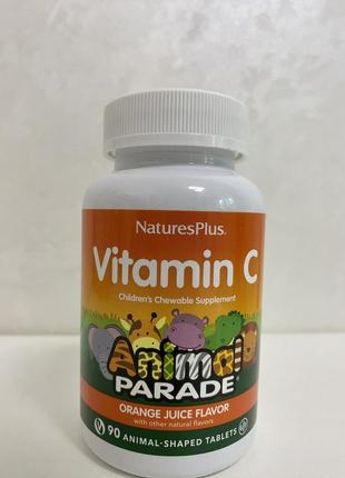 Naturesplus,^T life, animal parade, витамин с, детская жевательная добавка без сахара