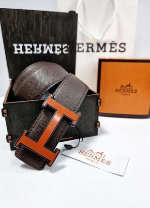 Ремень кожа женский hermès двухсторонний