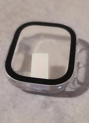 Чохол бампер для apple watch 49 mm мм прозоре захисне скло протиударний