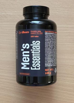 Gymbeam, чоловічі мультивітаміни essentials, 120 таблеток