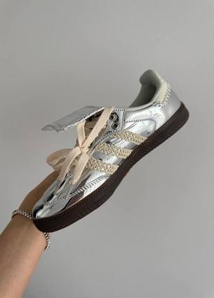 Кроссовки adidas samba × wales bonner silver6 фото