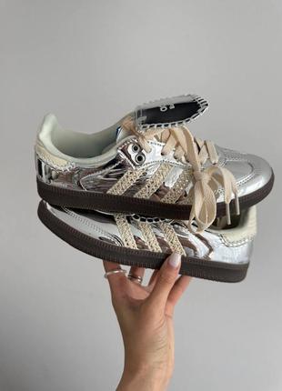 Кроссовки adidas samba × wales bonner silver