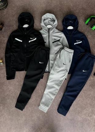 Спортивный костюм nike черный / серый / синий мужской