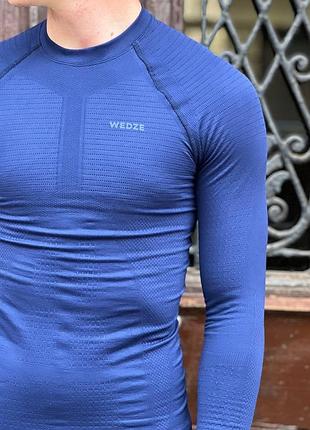 Wedze спортивна термобілизна еластична нова синя man sport trail