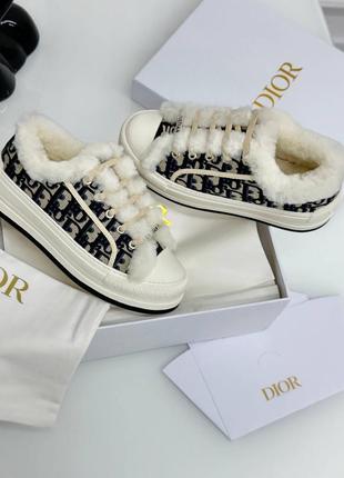 Кеды кроссовки зимние женские в стиле dior
