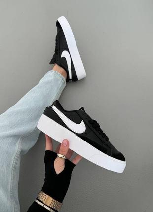 Уценка женские кеды черные nike blazer low platform