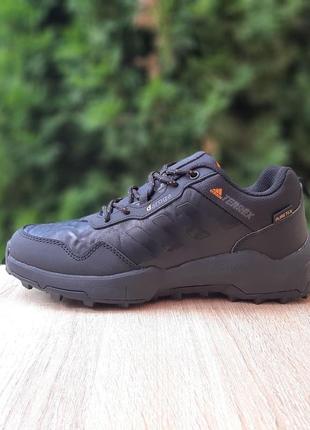 Мужские качественные и стильные кроссовки бра adidas terrex черные с оранжевым9 фото