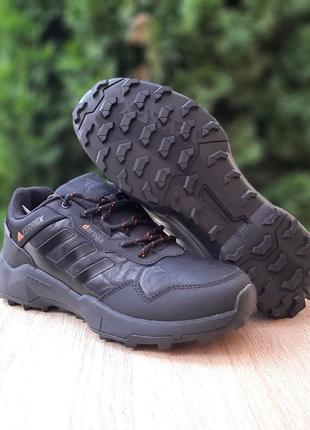 Adidas terrex черные с оранжевым кроссовки мужские адидас терекс осенние весенние демисезонные кожаные топ качество кожа ботинки2 фото