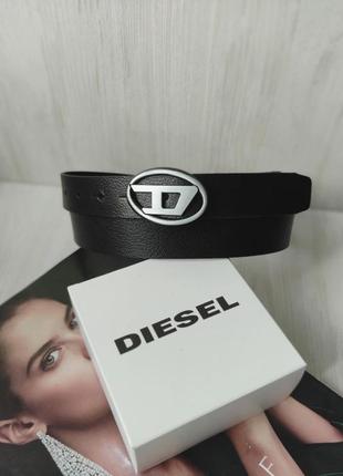 Жіночий ремінь diesel чорний в фірмовій коробці на подарунок1 фото