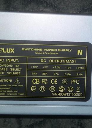 Блок питания delux atx-400w p4 400w No2 тест ок