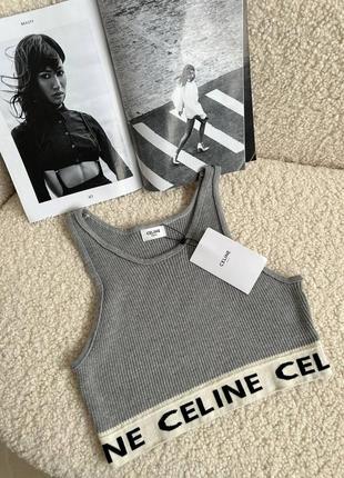 Серый топ celine