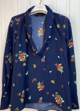Блузка zara xs в цветы