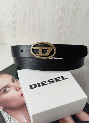 Женский ремень diesel черный в фирменной коробке на подарок2 фото