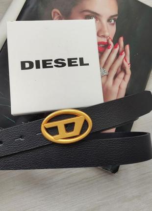 Женский ремень diesel черный в фирменной коробке на подарок2 фото
