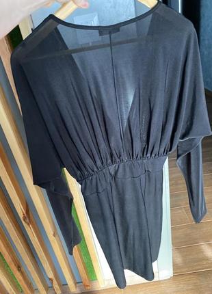 Сукня -сітка з глибоким вирізом з резинкою на талії plt5 фото