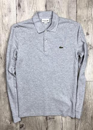 Lacoste classic fit кофта лонгслив s размер серая оригинал2 фото