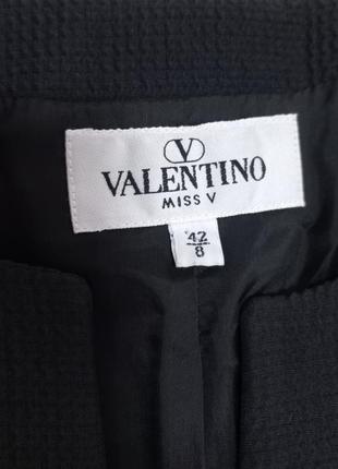 Чорний жакет подовжений, вінтаж, вовна з шовком valentino miss v4 фото