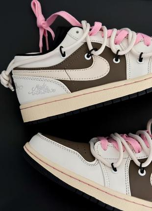 Nike dunk low pink/brown5 фото