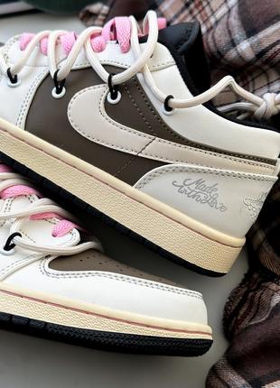 Nike dunk low pink/brown6 фото