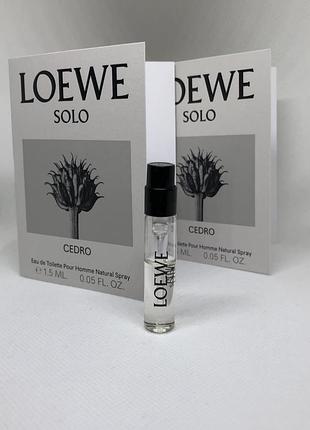 Оригинальный пробник туалетной воды loewe cedro