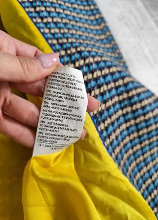 Акцентное прямое фактурное пальто с карманами от benetton8 фото