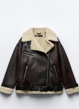 Дублянка, дубленка, дубльонка zara жіноча2 фото