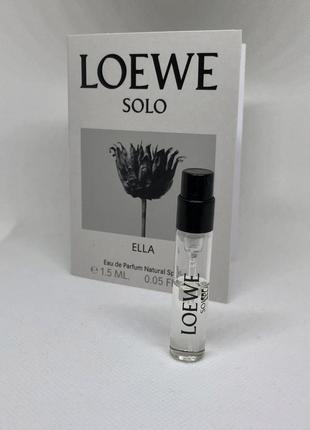 Оригинальный пробник парфюмированной воды loewe solo ella