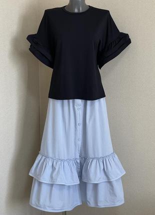 Шикарная,легкая,элегантная,нарядная хлопковая юбка,италия8 фото