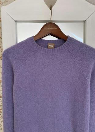 Оригинальный лавандовый джемпер boss свитер пуловер hugo блуза кофта свитер оригинал s m свитшот7 фото