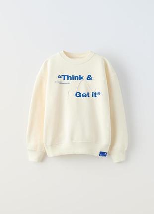 Подростковый свитшот для девочки 13-14 лет zara испания размер 164