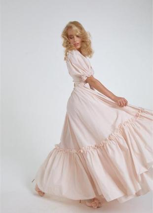 Новое, платье, платье, длинное, зарядное, на выпускной, розовый, пудровый,1 фото