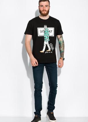 Чоловіча молодіжна футболка з принтом туреччина бавовна чорний m2 фото