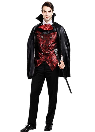 Граф драконула вампір magic чоловічий карнавальний костюм на хололоуїн halloween розмір m і l