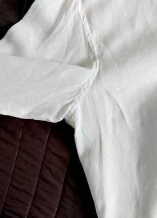 Sale! белоснежная льняная рубашка бойфренд (100% лен)5 фото