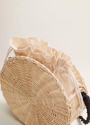 Летняя плетеная сумочка mango3 фото
