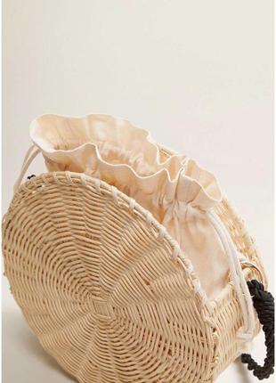 Летняя плетеная сумочка mango5 фото