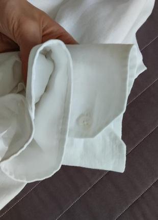 Sale! белоснежная льняная рубашка бойфренд (100% лен)7 фото