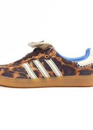 Женские кроссовки adidas samba pony wales bonner leopard адидас самба лепедовые