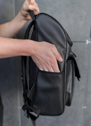 Мужской, женский рюкзак для ноутбука из эко кожи, кожаный5 фото