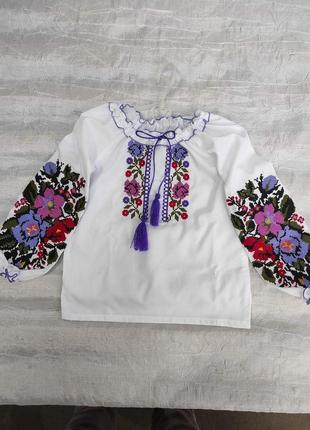 Вышиванка для маленьких девочек вышитая рубашка блузка вышита5 фото