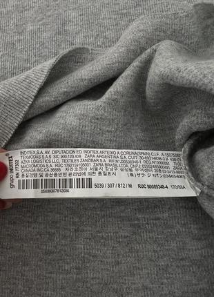 Базовый гольф водолазка  в рубчик короткий рукав zara размер m лонгслив  топ6 фото