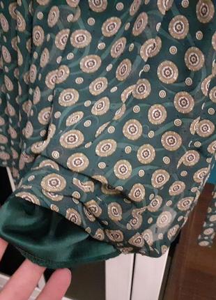 Летнее шифоновое платье изумрудного цвета, р. м. miss trusths6 фото