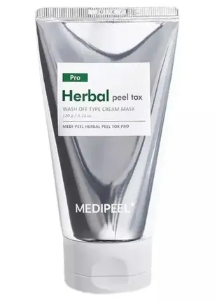 Очищаюча пілінг-маска для обличчя зі спікулами medi-peel herbal peel tox pro 120ml